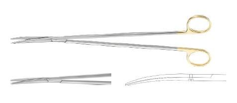 TC НЕЛЬСОН-МЕТЦЕНБАУМ НОЖИЦІ ДЕЛ. ВИГНУТІ 285MM